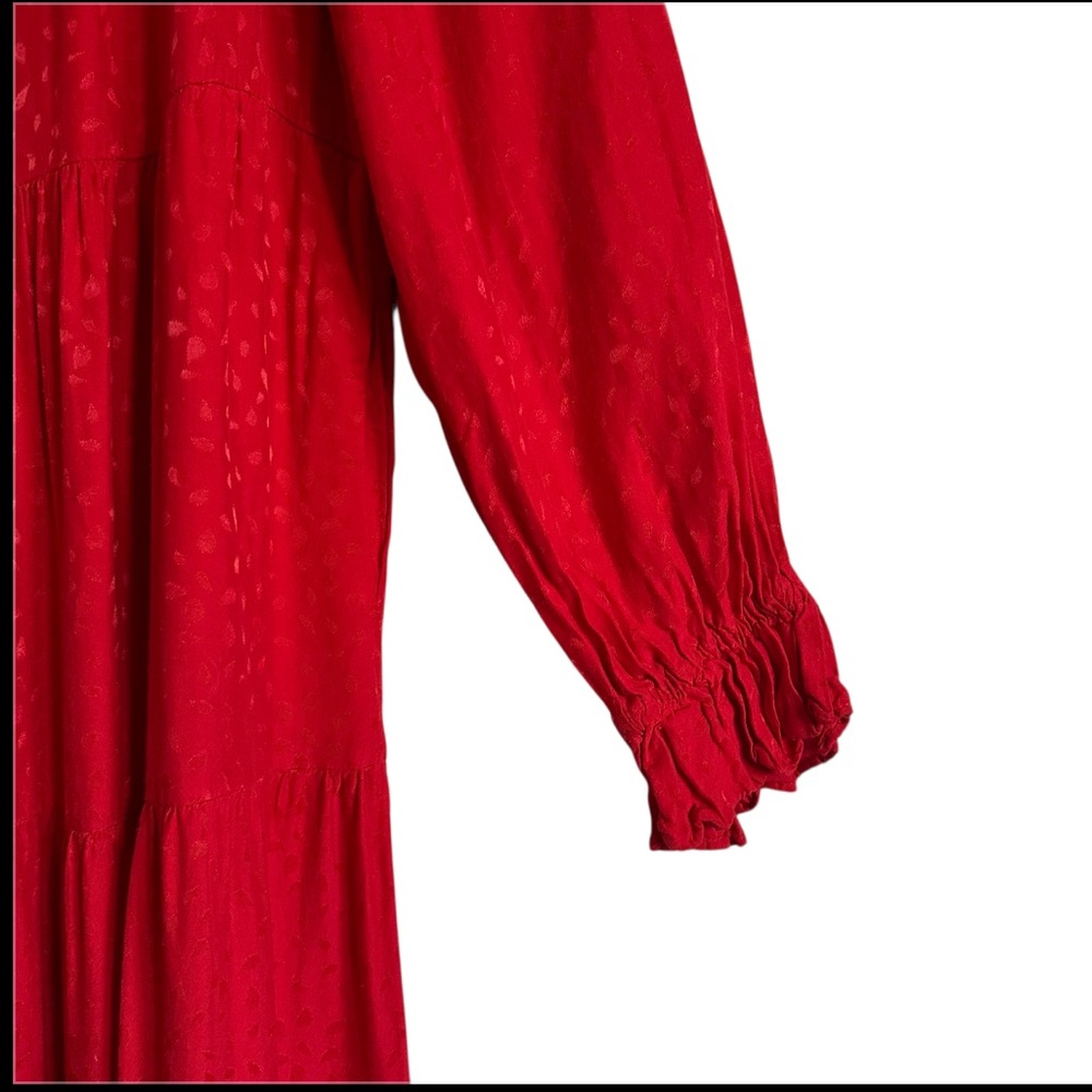 Anthropologie Maeve Wendy Red Tiered Maxi Dress Size 1X - Picture 10 of 16